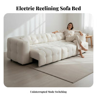 Electric Tufted Sofa Bed Adjustable Backrest Transformable Recliner Bed App Handheld Controller Control Living Room Furniture for Families