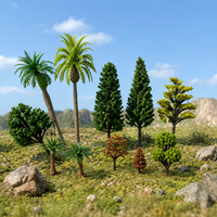 13 Model Trees Set, 3-19cm Tall Model Building Trees, Mixed Colors, Diorama Accessories for Realistic Landscapes, Train Trees