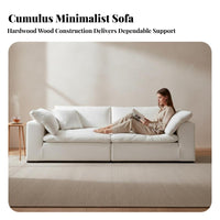 Sectional plush Sofa Minimalist Aesthetic Sectional Couch Deep Seat Living Room Seating for Apartment Dwellers, Families, Lounge Area, Family Gatherings