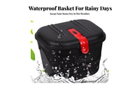 Anti-Theft Lock Electric Bike Basket Waterproof Electric Bicycle Rear Box Large Capacity for Commuters, Shoppers, Shopping, Daily Errands