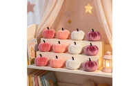 12 Pieces Decorative Velvet Pumpkin Velvet Pumpkins Resistant Soft-Textured Pumpkins for Tabletop