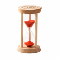 Wooden Hourglass Natural Wood Sandglass Tabletop for Desk, Tooth Brushing, Kids