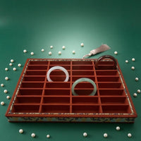 Rectangular Divided Jewelry Tray Shallow Jewelry Tray Raised Edges