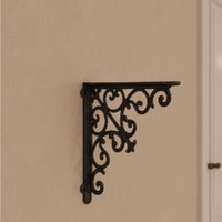Bracket with Angel Motif Rustic Shelf Bracket Black Shelf Brackets with Mounting Screws for Craftspeople