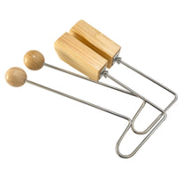 Natural Wood Rhythm Percussion Instrument Polished Music Toy Compact and Lightweight Audio Tool Clear Resonant Sound for Accompaniment