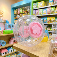 Portable Hamster Ball, 5.7 Inch Clear Hamster Exercise Ball for Dwarf Hamsters, Transparent Design with Snap-fit Assembly and Rope