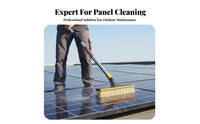 Soft Bristles Photovoltaic Panel Washing Tool Non-Slip Grip Solar Panel Cleaning Brush Lightweight Aluminum Telescopic Wash Brush Easy Installation for Professional Cleaners, Maintenance Personnel, Business Owners, Rooftops, House Siding