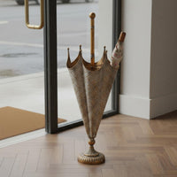 Iron Umbrella Stand Gilded Bronze Finish Trim Vintage Umbrella Holder Stable