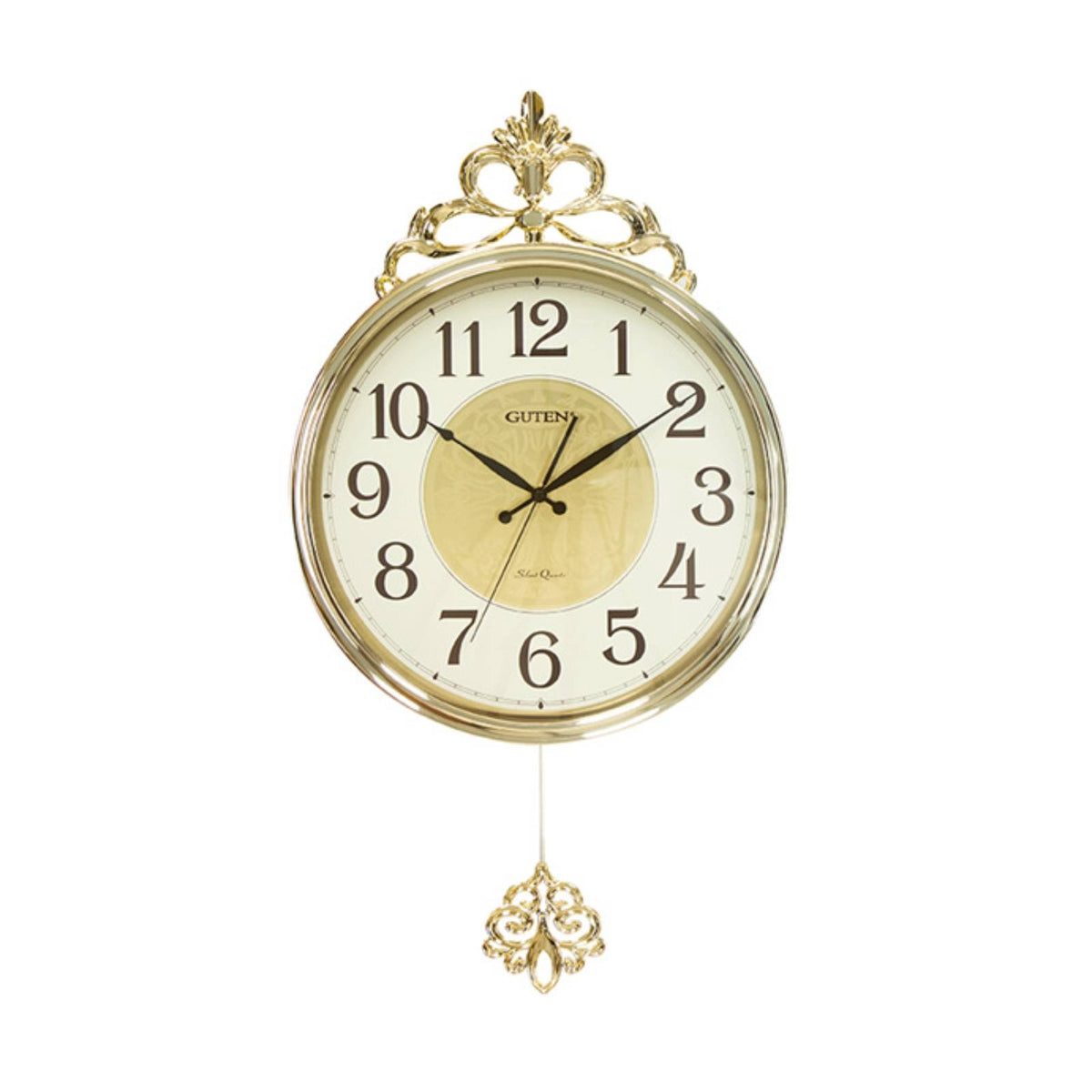 Pendulum Wall Clock Ornate Clock with Pendulum Vintage for Hallway