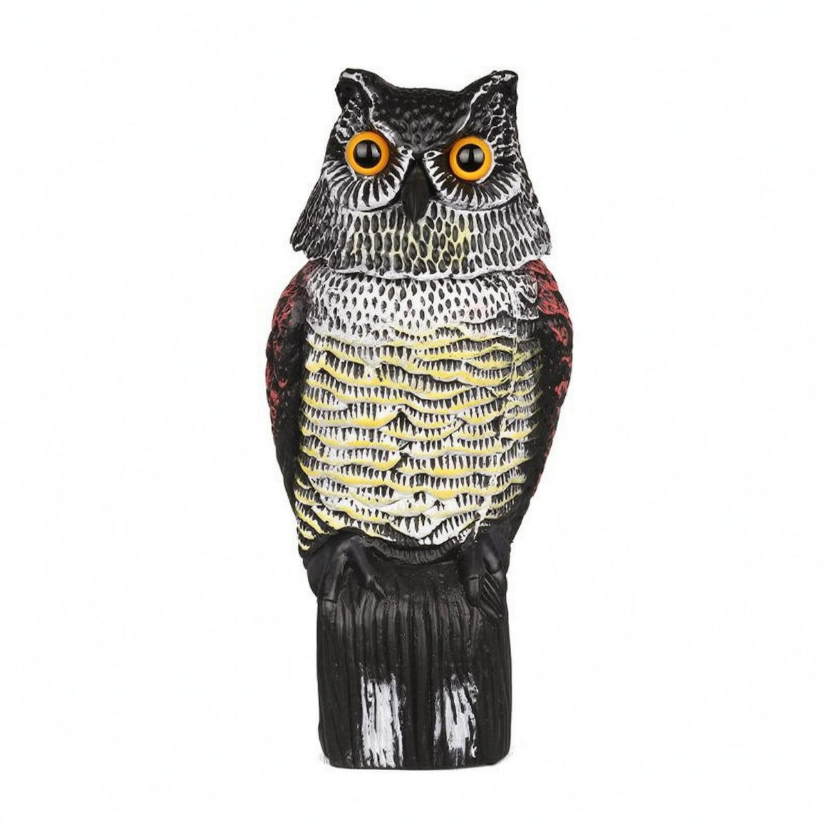Textured Owl Garden Ornament Carved Texture Resin Owl Sculpture Realistic Animal Figurine Freestanding
