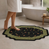 Diatomaceous Earth Bath Mat, Non-Slip Absorbent Quick Dry Shower Floor Mat for Home Bathroom