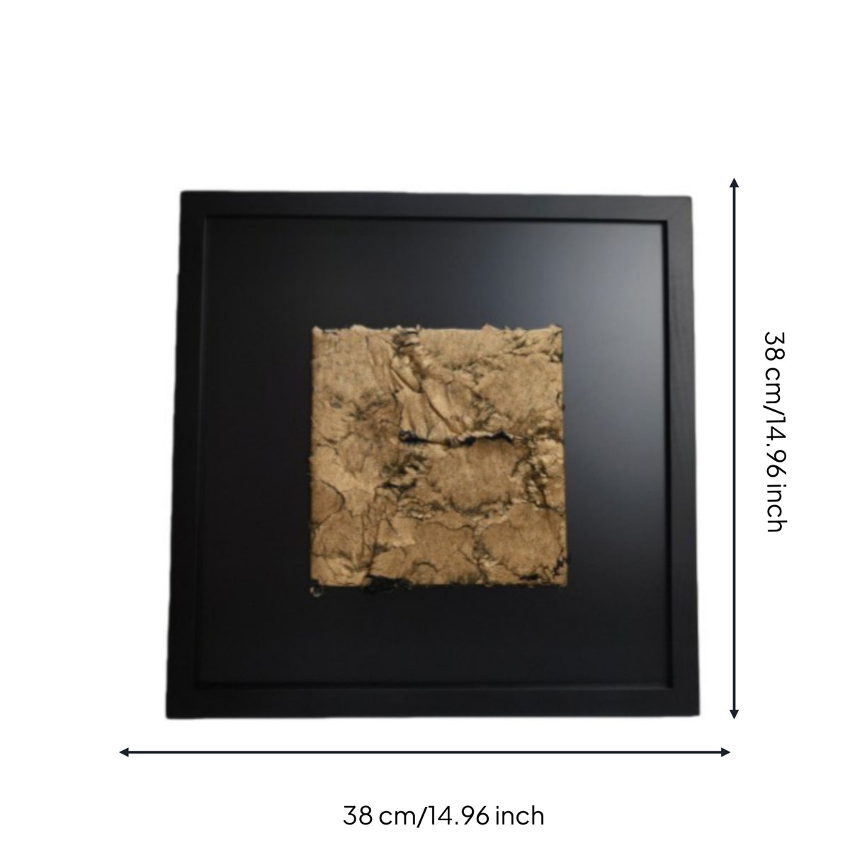 Framed Relief Art Beige 3D Textured Wall Art Square Framed Artwork for Interior Designers, Entryway