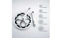 Single Chainring Crankset Square-Taper Crankset with Guard Loop 53T Chainring for Cyclists