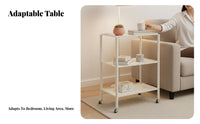 With casters 2-Tier Rolling trolley utilitarian and design 2-Tier Utility trolley Multi-Functional Mobile Storage Space-Saving Design for Apartment Dwellers, Office Workers, Living Room, Bedroom, Small areas, Kitchen