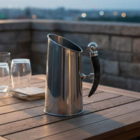 Stainless Steel Ice Bucket Keeps Drinks Cold Decorative Stainless Steel Bucket Mirror Polished Metal Bottle Chiller for Display