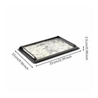 Decorative Tray Soft Texture rectangle Tray Decor Multi-Use Storage for Living Room, Coffee Table, Sales Office