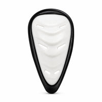 TPR Edging Hard Plastic Groin Cup Ventilated Vented Groin Cup Teardrop-Shaped Contoured