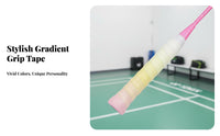 Gradient Grip Tape Sweat-Absorbent Badminton Racket Grip Versatile-Sport Use Three-Color Handle Wrap for Athletes, Cyclists, Fishing, Training