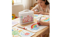 24 Pieces Acrylic Marker Pen Set Colored Tips Children's Art Marker Set White-Bodied for Drawing on Paper