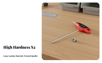 T-Handle Hex Key S2 Alloy Steel T-Handle Allen Wrench Set High Hardness Ball End Hex Wrench for Professionals, Mechanics, Home Repair, Garage, Factory