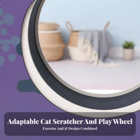Built-in scrapeing Pad Cat jogning Wheel Quiet Operation Feline Treadmill Promotes Exercise pet Furniture Multi-Functional for Owners of Indoor felines, Indoors, Apartment, Home, Living Room