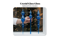 Crystal Raindrop Ornament Transparent Glass Teardrop Ornament Light-Reflecting