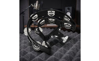 Mounted Tambourine Easy to Attach Tambourine with Mounting Bracket Versatile Percussion Instrument for Percussionists, Drum Set , Rehearsal