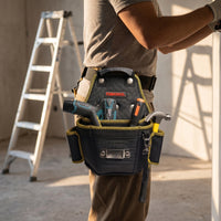 Quick-Hang Drill Waist Bag Waterproof Tool Pouch with Belt Clip Wear-Resistant Tool Holder with Pockets Durable for Electricians