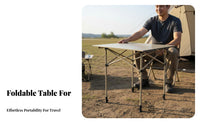 Adjustable Height Folding Table Foldable Portable Aluminum Camping Table Multi-Functional for Street Vendors, Journeyers, Travel, Backyard, Tailgating