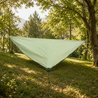 Triangle Shade Sail 4x4x4m, Army Green Waterproof Shade Tarp with Silver Coating, Sun Protection Sail for Garden Patio Outdoor