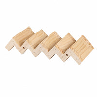 Natural Wood Z-Shaped Bird Ladder Stepped Bird Climbing Ladder Easy to Install Pet Accessory Chewable for Parrots, Aviary