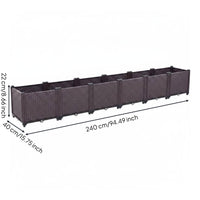 Balcony Growing Vegetable Planter Box Stackable Modular Planting Box Sturdy Plastic Raised Garden Bed Easy Assembly for Beginners, Patio