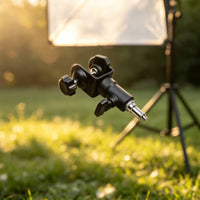 Clamping Device with Threaded Connector Matte Dark Clamp with Mounting Column Camera Mount for Videographers