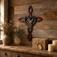 Heart Horseshoe Wall Decor Vintage Design Rustic Horseshoe Hanging Ornament