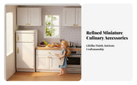 Realistic Design 1:12 Scale Refrigerator Highly Detailed 1:12 Scale Fridge Exquisite Craftsmanship Miniature Refrigerator Openable Doors for Children, Hobbyists, Adults, Model House