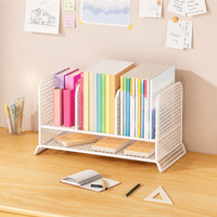 Metal Desk Organizer, 3 Compartments, Office Accessory for Home Office, Rectangular Document Holder, File Organizer for Students