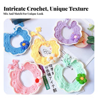 Flower Cat Soft Knit Knitted Flower Cute & Stylish Knitted Dog Bib for Daily Wear, Photo Shoots, Birthdays
