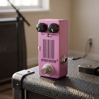Compact Spring Reverb Pedal Mini Spring Reverb Effect Pedal Shiny Music Gear Metal for Guitarists, Pedalboard, Live Stage, Studio