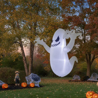 Halloween Inflatable Ghost with Built-in LEDs Lighted Inflatable Ghost with LED Outdoor Decoration Glowing for Homeowners, Party Hosts, Yard, Garden, Porch