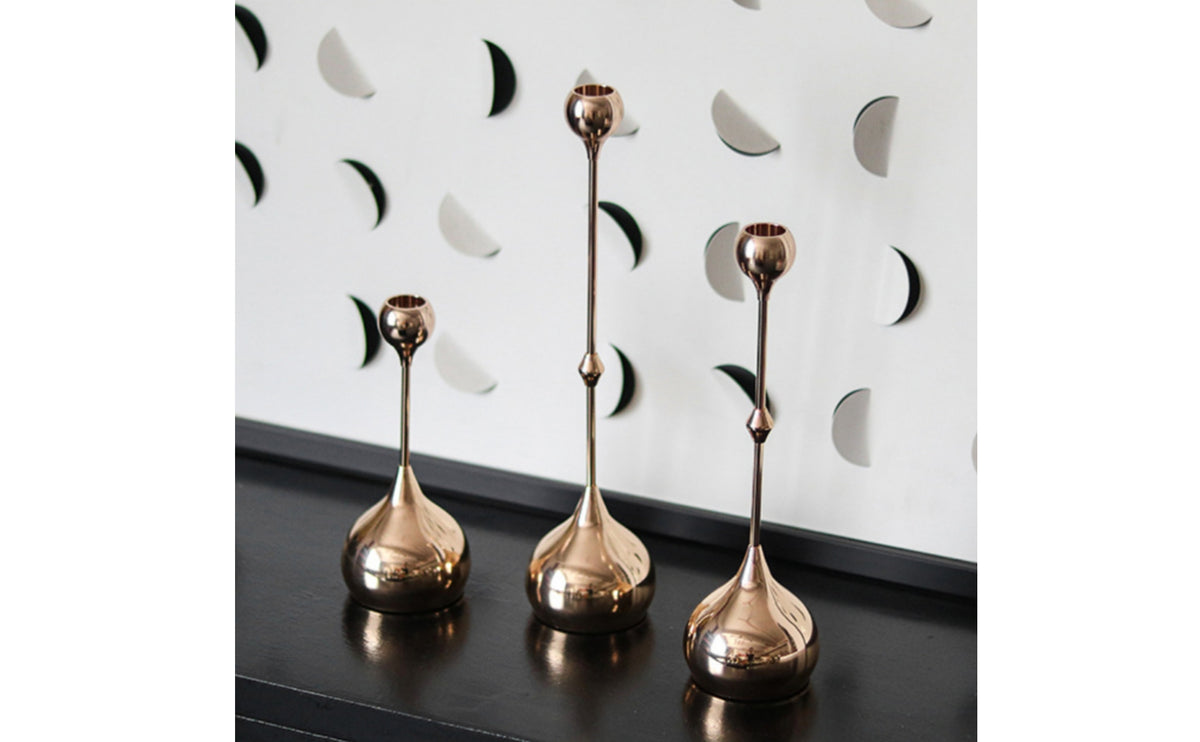 Teardrop Candle Holder Glossy Decor Freestanding for Tabletop