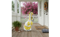 Polkas Dot Goose Ornament Hawaiian Theme Goose Costume Decor Cute Dress-Costume Design Outdoor Animal Decoration for Patio