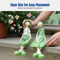 Garden Hanging Leg Doll Decoration, Outdoor Courtyard Ornament, Living Room TV Stand, Balcony, Terrace, Cute Resin Figurine