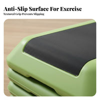 Compact Design Mini Fitness Step Non-Slip Surface Workout Step Platform Portable Adjustable Height Stepper Lightweight for Beginners, Home Gym