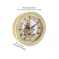 Wall Clock Transparent Center Roman Numeral Wall Clock Decorative Home Decor