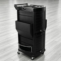 Lockable Salon Storage Effortless Cart to Move Salon Trolley Cart Space Saving Hair Stylist Trolley for Hairdressers, Barbershop