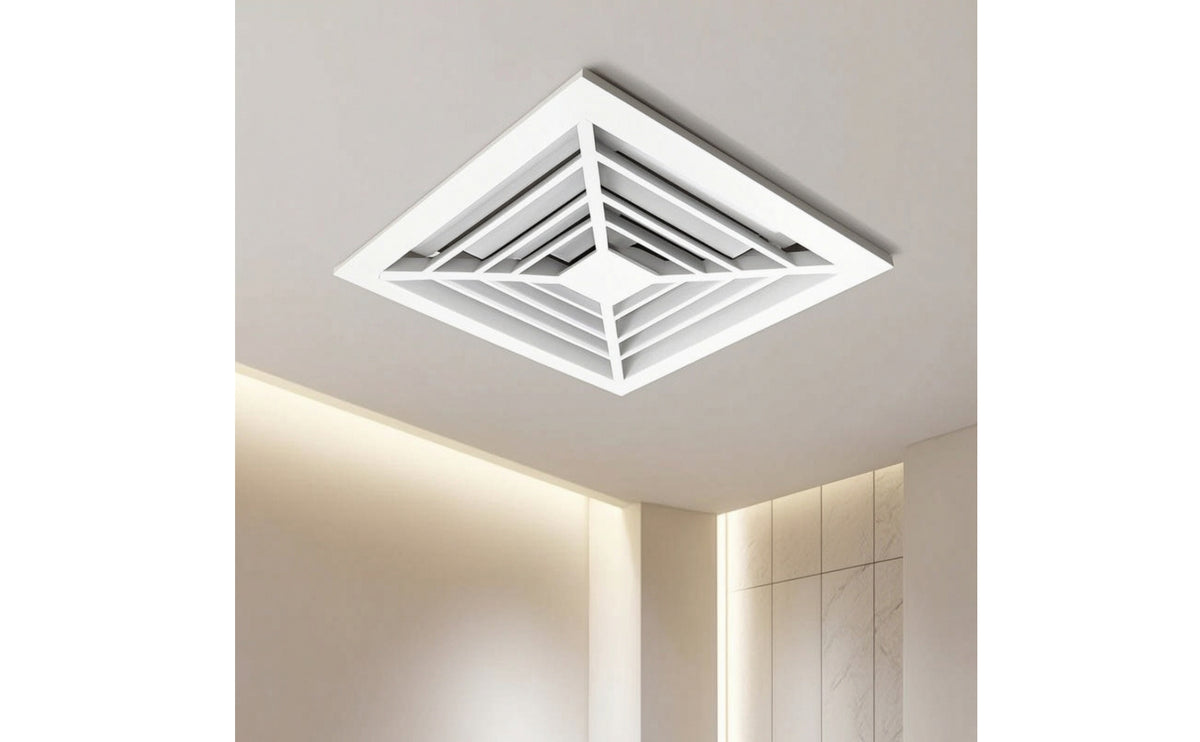 Matte White Ceiling Vent Cover Aluminum Ceiling Grille Powder-Coated Air Outlet Cover Sleek for Home Ventilation