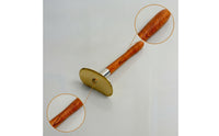 Brass Gua Sha Scraper with Wooden Handle Long-Lasting Scraper with Wooden Handle Hygienic Metal Gua Sha Board Portable for Adults