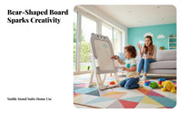 All-in-Single Kids Drawing Easel Sturdy Kids Art Easel Easy to Stow Whiteboard Stand Foldable for Toddlers, Preschoolers, Parents, Playroom, Bedroom, Classroom, Kindergarten