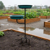 Standing Bird Bath Feeder Antique Bronze Metal Bird Bath Easy to Clean for Patio