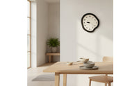 Irregular Wall Clock Decorative Analog Wall Clock Slim Clear Contrast for Minimalists, Living Room, Bedroom